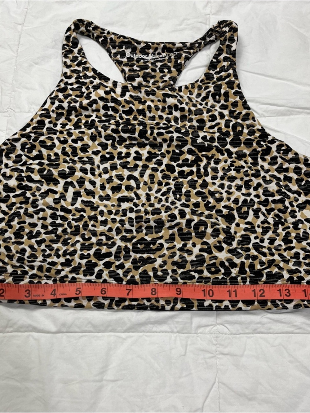 Outdoor Voices Move Free Leopard Print Sports Bra Women's Size XL - Picture 8 of 11